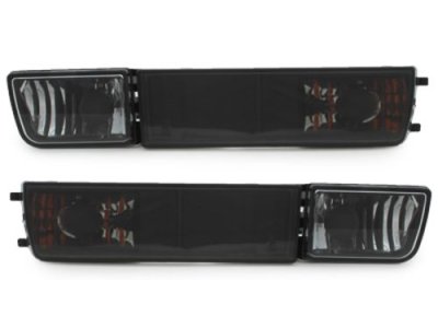 Кристални мигачи с халоген за Golf 3 / Vento - черни