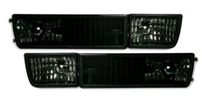 Кристални мигачи с декоративен халоген за Golf 3 / Vento - черни
