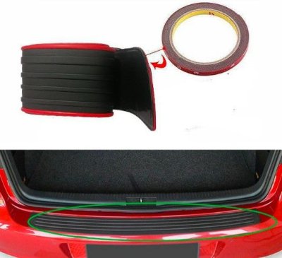 Протектор гумен за багажник 90x7cm - червен кант